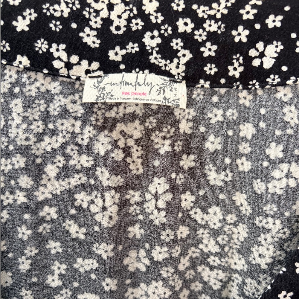 Free People Ditsy Floral Bodysuit Boho Festival Size Medium - Picture 8 of 9